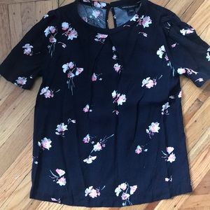 French Connection floral top with sleeve detail